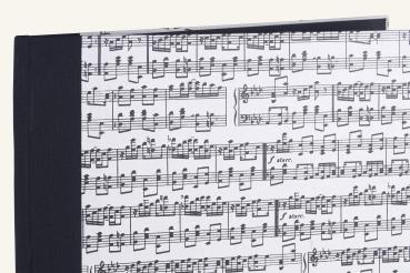 Notenmappe A 4 mit Notenpapier, Sammelmappe, Leinenrücken schwarz